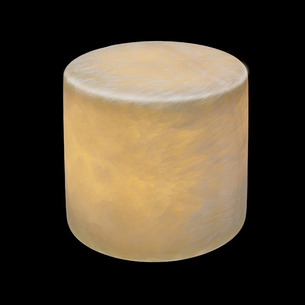 MARBLE XL beige silk matt äkta marmor bordsljus